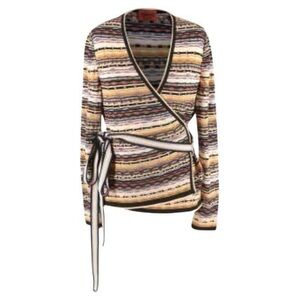 Missoni Multi-Color Cardigan with Matching Belt Size Small